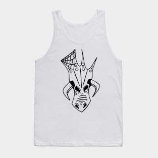 Dragon Head Line Art Tank Top